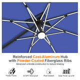 Patioslife Aegis Premium Cantilever Umbrella with Full-Rib LED Strip Lighting, Fibreglass Ribs, Powder-Coated Aluminium Pole— Luxury Garden & Patio Shade