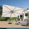 Patioslife Aegis Pro™ Cantilever Umbrella with Base & Protective Cover — Heavy-Duty Frame & Powder-Coated Aluminium Pole for Garden & Patio