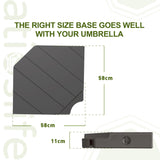 Patioslife 200kg Large Base for Aegis Pro™ 2-Tier Cantilever Umbrella-4pcs