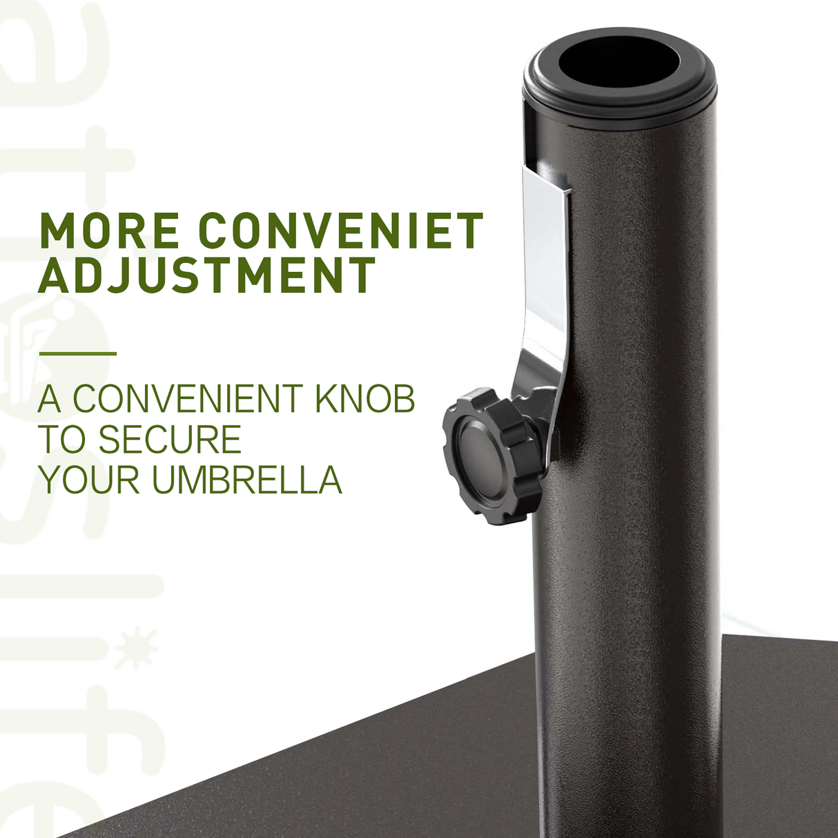 Patioslife Solara Square Umbrella Base — Heavy-Duty Iron with Powder Coating for Lasting Stability