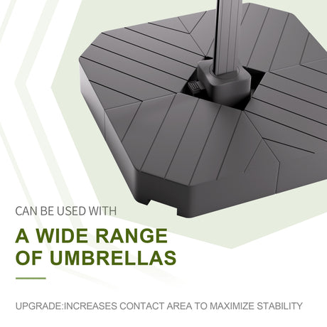 Patioslife 160kg Medium Base for Aegis Pro™ 10ft Round Cantilever Umbrella-4pcs