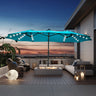 Patioslife Horizon Haven™ 4.6x2.7m Double-Sided Patio Umbrella with LED Lights base and cover