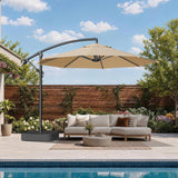Patioslife Heavy Duty 3.0M Cantilever Umbrella with Base – Premium Outdoor Shade for Patio, Alfresco & Backyard Living