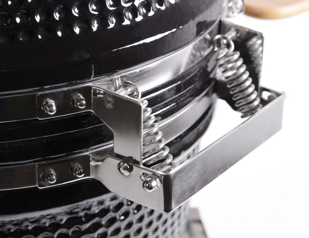Patioslife™ | Ceramic Charcoal Grill with Bonus Accessory Pack – Versatile Cooking, Ideal for Backyard BBQs and Outdoor Gatherings