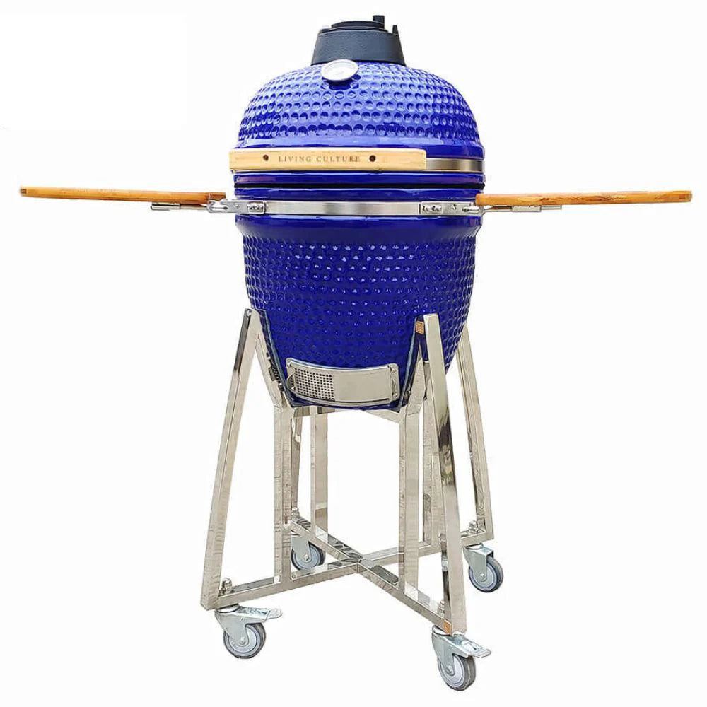Patioslife™ | Ceramic Charcoal Grill with Bonus Accessory Pack – Versatile Cooking, Ideal for Backyard BBQs and Outdoor Gatherings