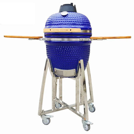 Patioslife™ | Ceramic Charcoal Grill with Bonus Accessory Pack – Versatile Cooking, Ideal for Backyard BBQs and Outdoor Gatherings