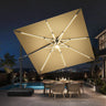 Patioslife Aegis Signature Rotating Cantilever Patio Umbrella with Adjustable Tilt | Large Outdoor Shade Umbrella for Garden, Deck & Poolside,  Includes Free Premium Cover