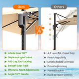 Patioslife Aegis Premium Cantilever Umbrella with LED Strip Lights, Fibreglass Ribs & Powder-Coated Aluminium Pole, Cover— Luxury Garden & Patio Shade