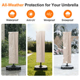 Patioslife™ | Waterproof Outdoor Umbrella Cover – Anti-UV, Easy to Store, Fits Curved Cantilever and Straight Pole Parasols