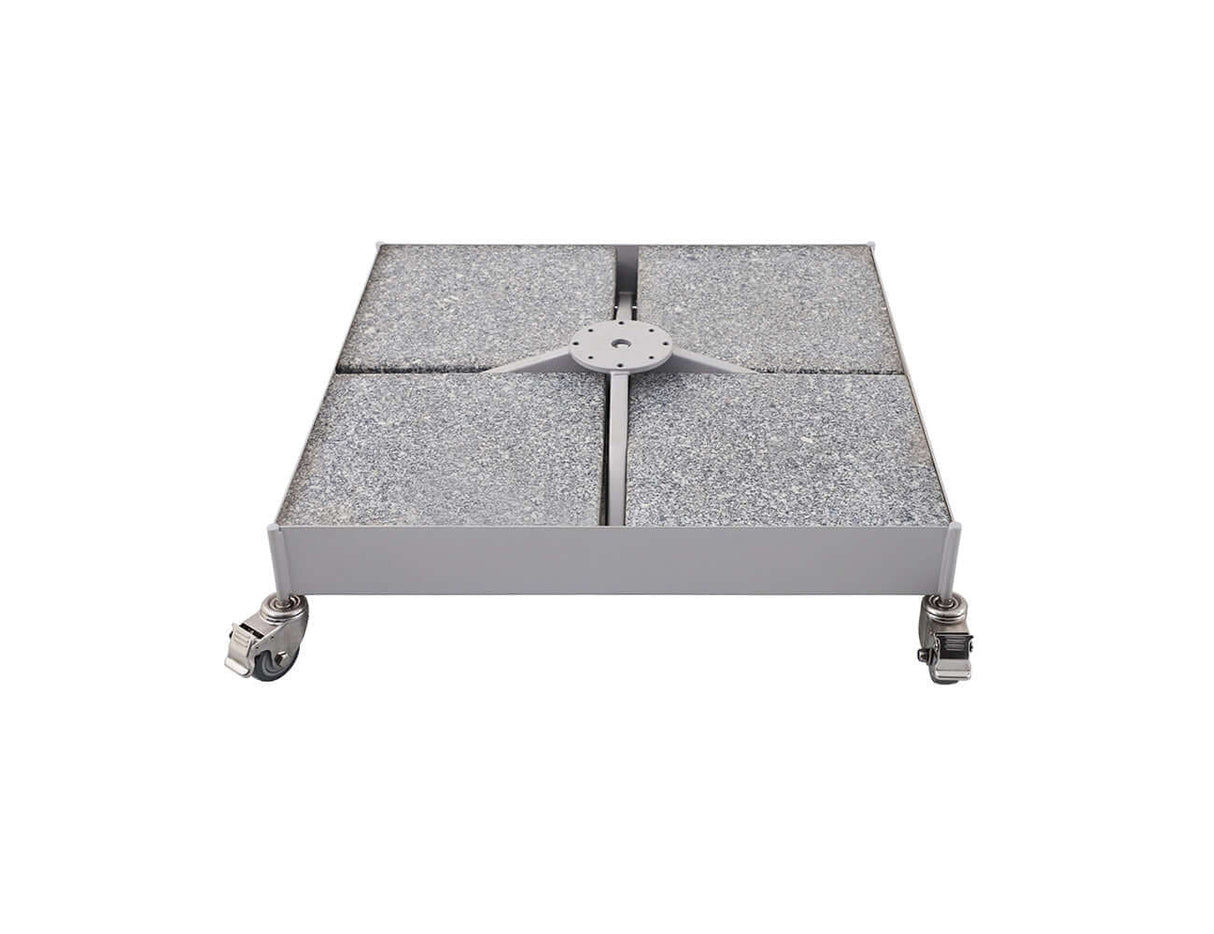 Patioslife Alabaster™ | 4m Round Cantilever Umbrella Compatible Granite Base - 209kg