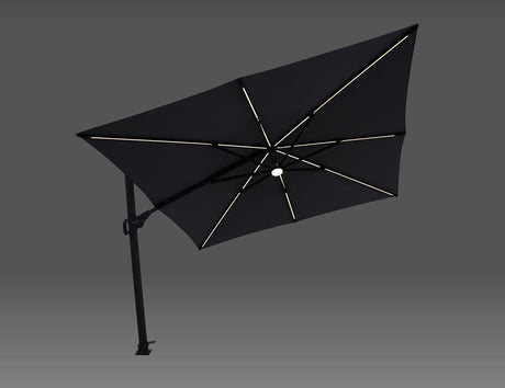 Patioslife Agave™ | 3 m Square Cantilever Umbrella – Offset Design with Wind Vent for Decks, Poolsides & Patios