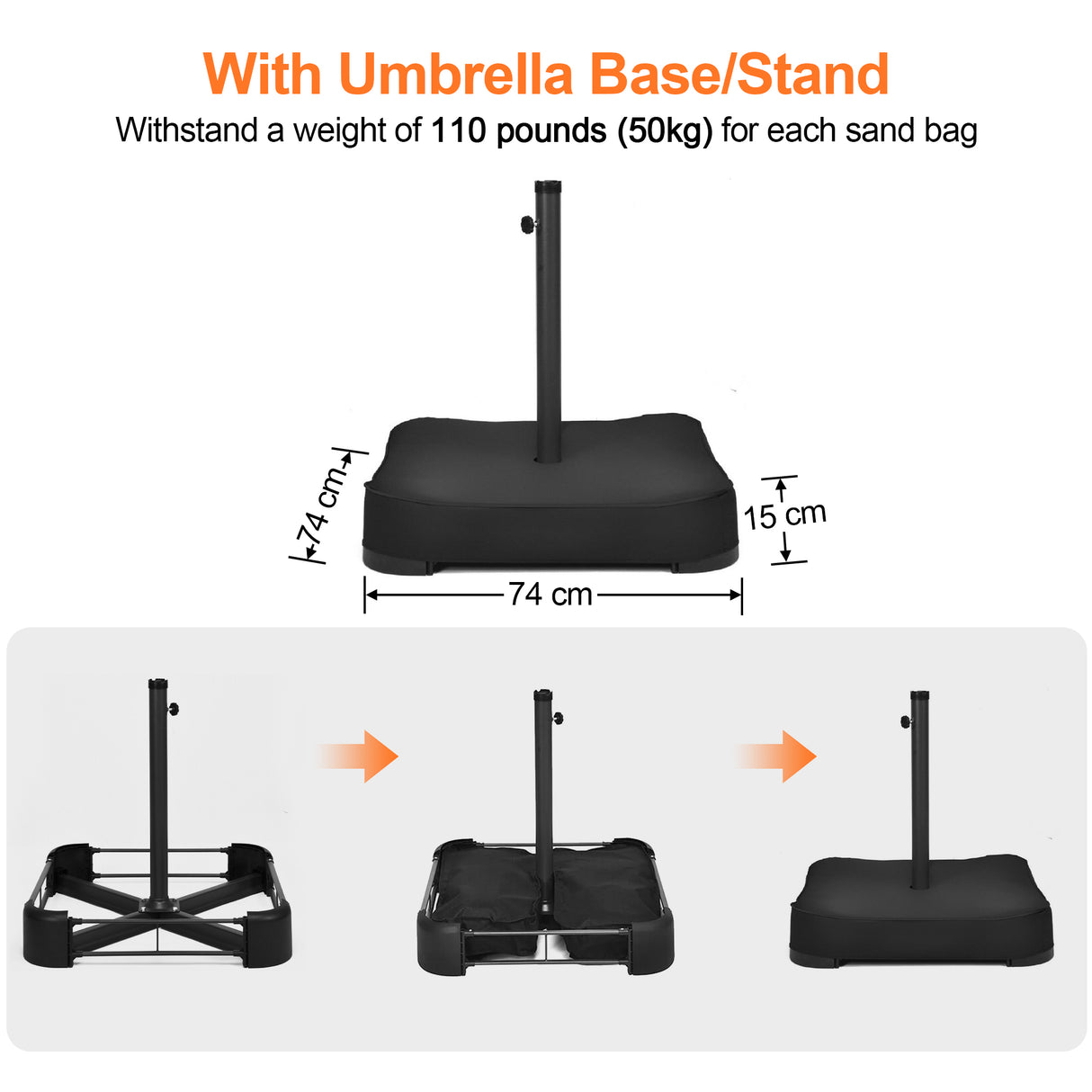 Patioslife Heavy Duty 3.0M Cantilever Umbrella with Base – Premium Outdoor Shade for Patio, Alfresco & Backyard Living