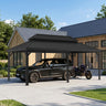 Patioslife 3.65 × 5.5 m Aluminium Carport – Fits SUV/Pickup, All-Weather Steel Roof Shelter