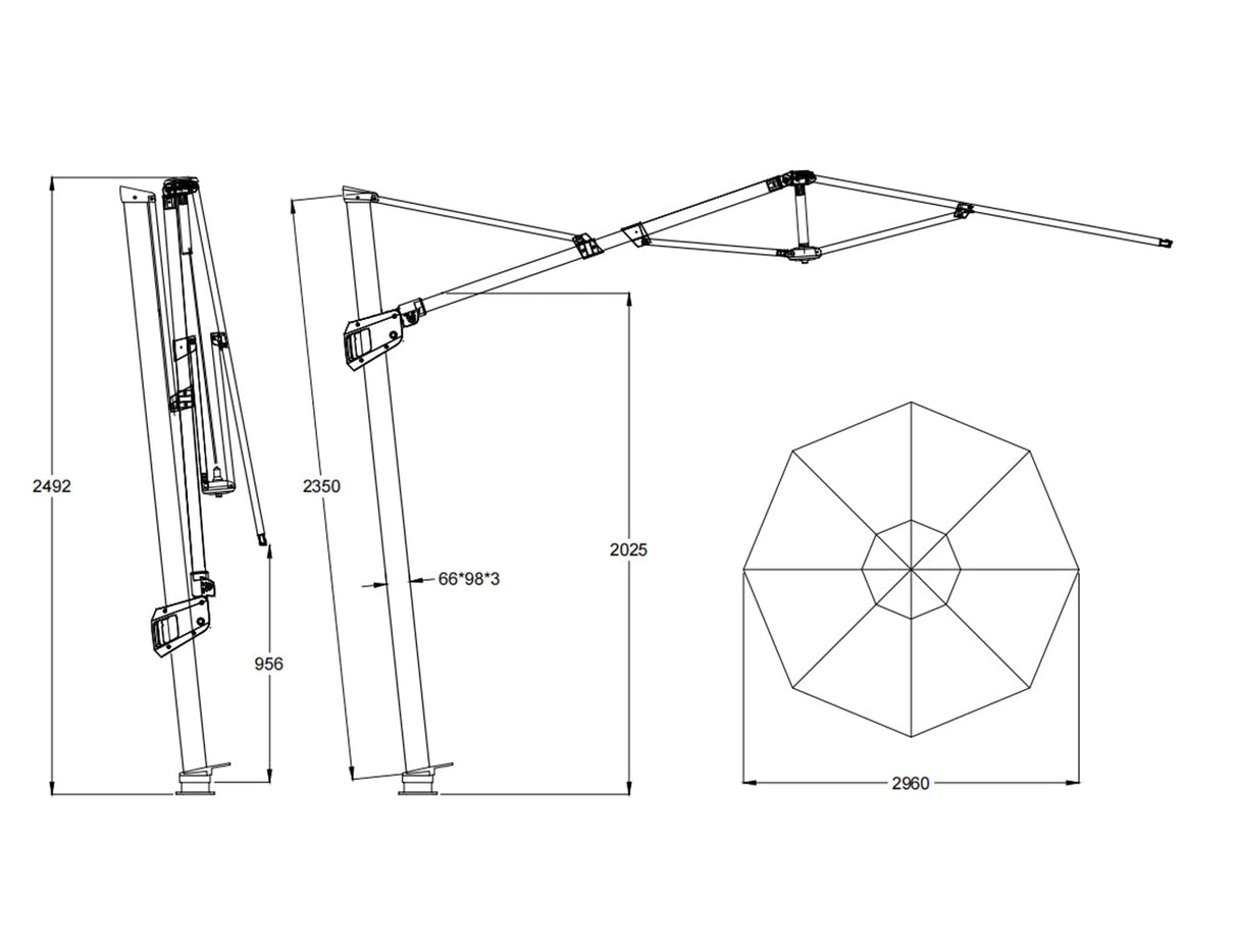 Patioslife Alabaster™ | Cantilever Umbrella