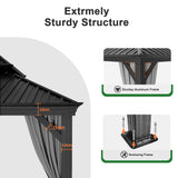 Patioslife Aluminium Carport with Steel Roof – Weatherproof Canopy for Cars, Motorbikes & Campervans