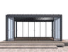 Patioslife Atlantic™ | Freestanding Pergola with Glass Sliding Door – Aluminium Outdoor Room for Patios, Gardens & Entertaining Spaces