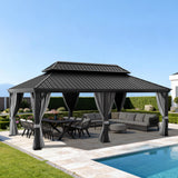 Patioslife Aluminium Carport with Steel Roof – Weatherproof Canopy for Cars, Motorbikes & Campervans