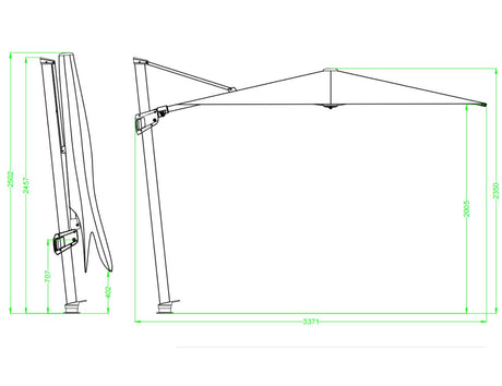Patioslife Alabaster™ | Cantilever Umbrella