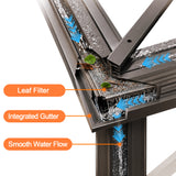 Patioslife Luxury Haven Coastal Hardtop Gazebo | Designed for Australian Outdoor Conditions with 120×120mm Aluminium Posts, Drainage Gutters, Double Vented Roof & Curtains