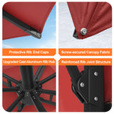 Patioslife Aegis Pro Cantilever Umbrella with Cross Base — Heavy-Duty Frame & Powder-Coated Aluminium Pole for Garden & Patio