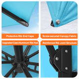Patioslife Aegis Pro Cantilever Umbrella with Cross Base — Heavy-Duty Frame & Powder-Coated Aluminium Pole for Garden & Patio