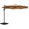 Patioslife 3m Cantilever Outdoor Umbrella with Heavy-Duty Base Pod – 360° Rotatable Shade, UV-Resistant & Waterproof Canopy for Patio, Garden & Poolside
