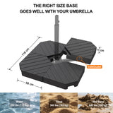 Patioslife 200kg Large Base for Aegis Series 2-Tier Cantilever Umbrella-4pcs