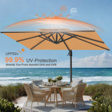 Patioslife Aegis Pro Cantilever Umbrella with Cross Base — Heavy-Duty Frame & Powder-Coated Aluminium Pole for Garden & Patio