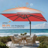 Patioslife Aegis Pro Cantilever Umbrella with Cross Base — Heavy-Duty Frame & Powder-Coated Aluminium Pole for Garden & Patio