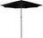 Patioslife Outdoor Market Breeze™ Patio Outdoor Umbrella with 8 Sturdy Ribs  Push Button Tilt and Crank,black