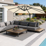 Patioslife Aegis Pro Cantilever Umbrella with Cross Base — Heavy-Duty Frame & Powder-Coated Aluminium Pole for Garden & Patio