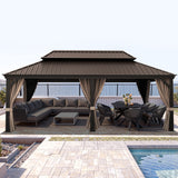 Patioslife Aluminium Carport with Steel Roof – Weatherproof Canopy for Cars, Motorbikes & Campervans