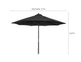 Patioslife Market Breeze™ | 2.7m Round Market Umbrella – UV-Resistant Shade for Patios, Balconies & Poolsides