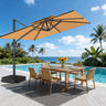 Patioslife Aegis Pro Cantilever Umbrella with Cross Base — Heavy-Duty Frame & Powder-Coated Aluminium Pole for Garden & Patio