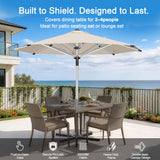 Patioslife Outdoor Umbrella — Square & Round | Heavy-Duty Aluminium Pole, Double-Vented Canopy | 2.7m, 3m & 3.35m