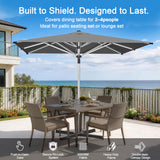 Patioslife Outdoor Umbrella — Square & Round | Heavy-Duty Aluminium Pole, Double-Vented Canopy | 2.7m, 3m & 3.35m