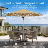 Patioslife Outdoor Umbrella — Square & Round | Heavy-Duty Aluminium Pole, Double-Vented Canopy | 2.7m, 3m & 3.35m