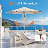 Patioslife Outdoor Umbrella — Square & Round | Heavy-Duty Aluminium Pole, Double-Vented Canopy | 2.7m, 3m & 3.35m