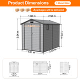 Patioslife YardVault Resin Garden Storage Shed with Bulid-in Floor, Lock & Window