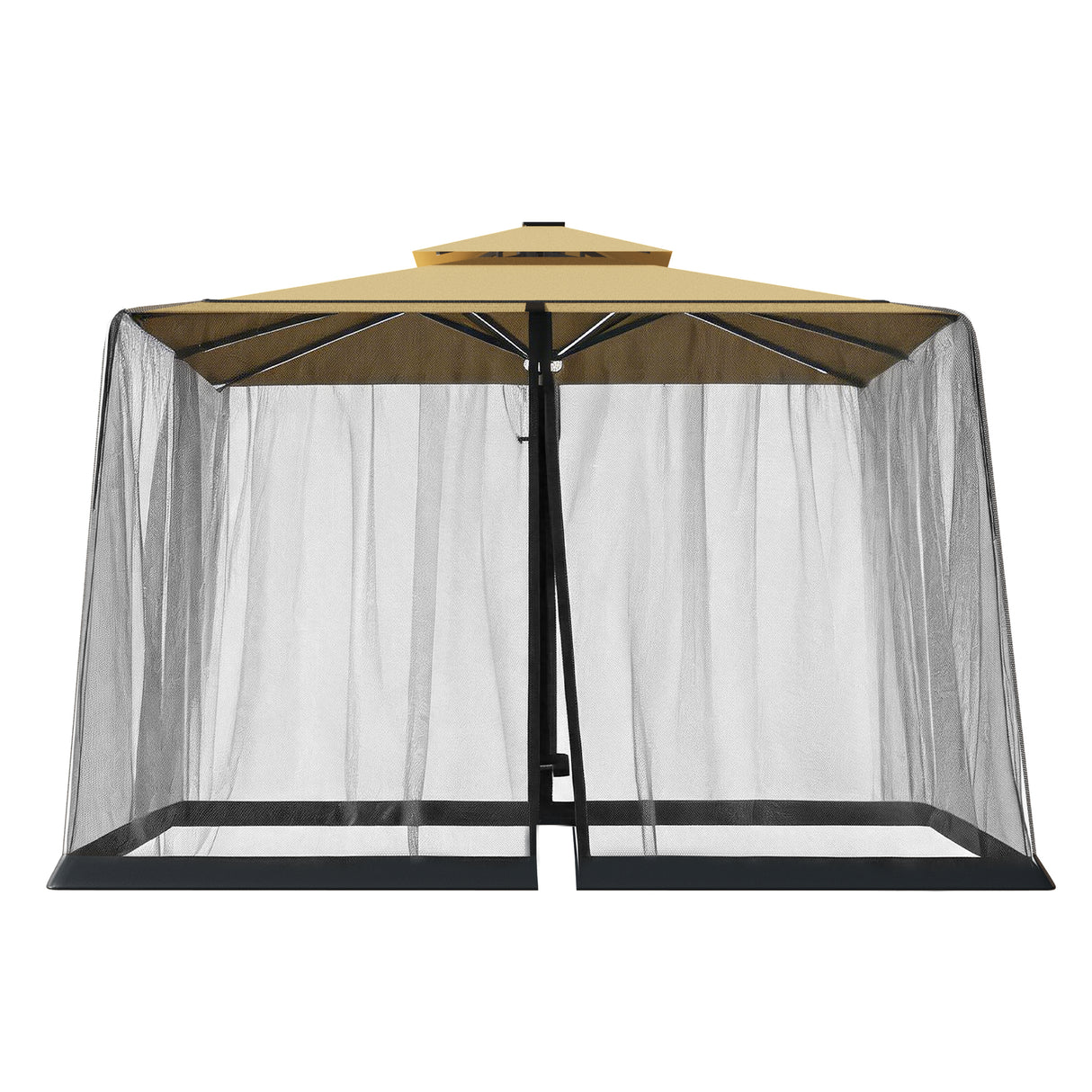 Patioslife Umbrella Mosquito Net with Dual Zipper & Adjustable Drawstring