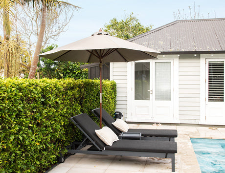 Patioslife Market Breeze™ | 2.7m Round Market Umbrella – UV-Resistant Shade for Patios, Balconies & Poolsides