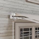 Retractable Awning Manual Crank, 2.5M x 2M, UV-Resistant Water-Repellent Canopy, Aluminum Frame for Balcony, Deck & Patio Use