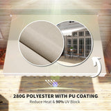 Retractable Awning Manual Crank, 2.5M x 2M, UV-Resistant Water-Repellent Canopy, Aluminum Frame for Balcony, Deck & Patio Use