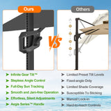 Patioslife Aegis Pro Cantilever Umbrella with Cross Base — Heavy-Duty Frame & Powder-Coated Aluminium Pole for Garden & Patio