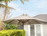 Patioslife Market Breeze™ | 2.7m Round Market Umbrella – UV-Resistant Shade for Patios, Balconies & Poolsides