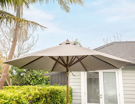 Patioslife Market Breeze™ | 2.7m Round Market Umbrella – UV-Resistant Shade for Patios, Balconies & Poolsides