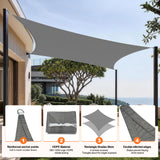 Patioslife Shade Sail – UV Protection, Reinforced Edges & Durable D-Rings for Patio, Garden, Deck & Pool