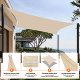 Patioslife Shade Sail – UV Protection, Reinforced Edges & Durable D-Rings for Patio, Garden, Deck & Pool