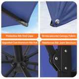 Patioslife Aegis Premium Cantilever Umbrella with Full-Rib LED Strip Lighting, Fibreglass Ribs, Powder-Coated Aluminium Pole— Luxury Garden & Patio Shade