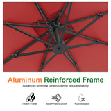 Patioslife Aegis Pro Cantilever Umbrella with Cross Base — Heavy-Duty Frame & Powder-Coated Aluminium Pole for Garden & Patio